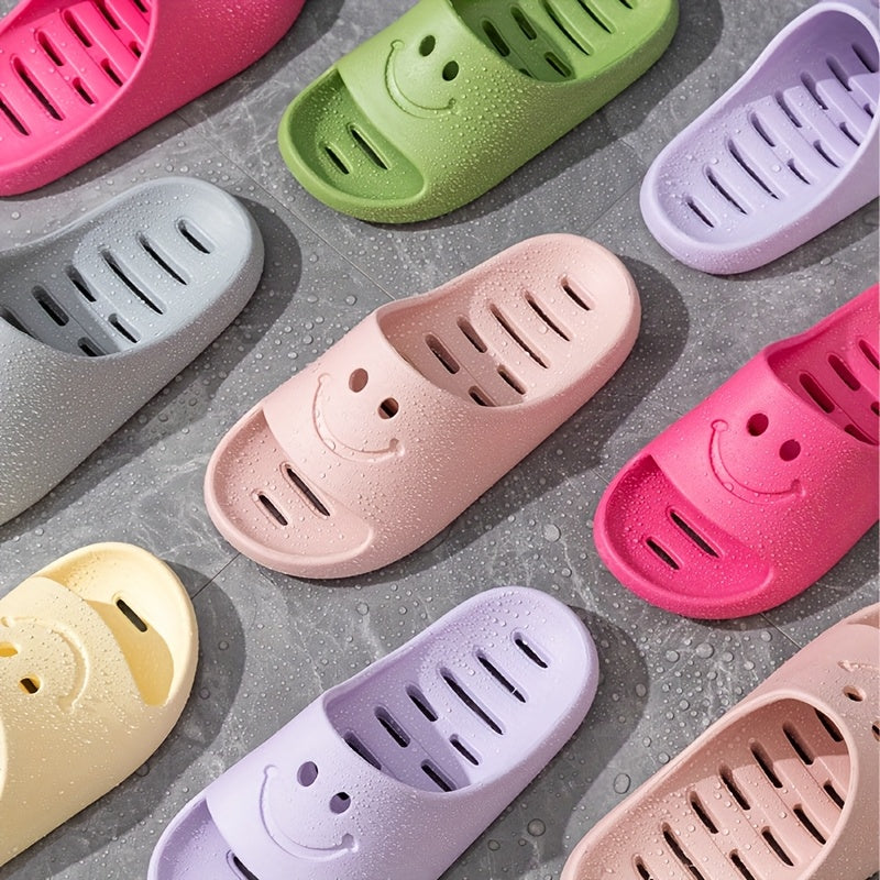 Women Soft EVA T-Strap Slides for Beach and Indoor Use in Pastel Colors