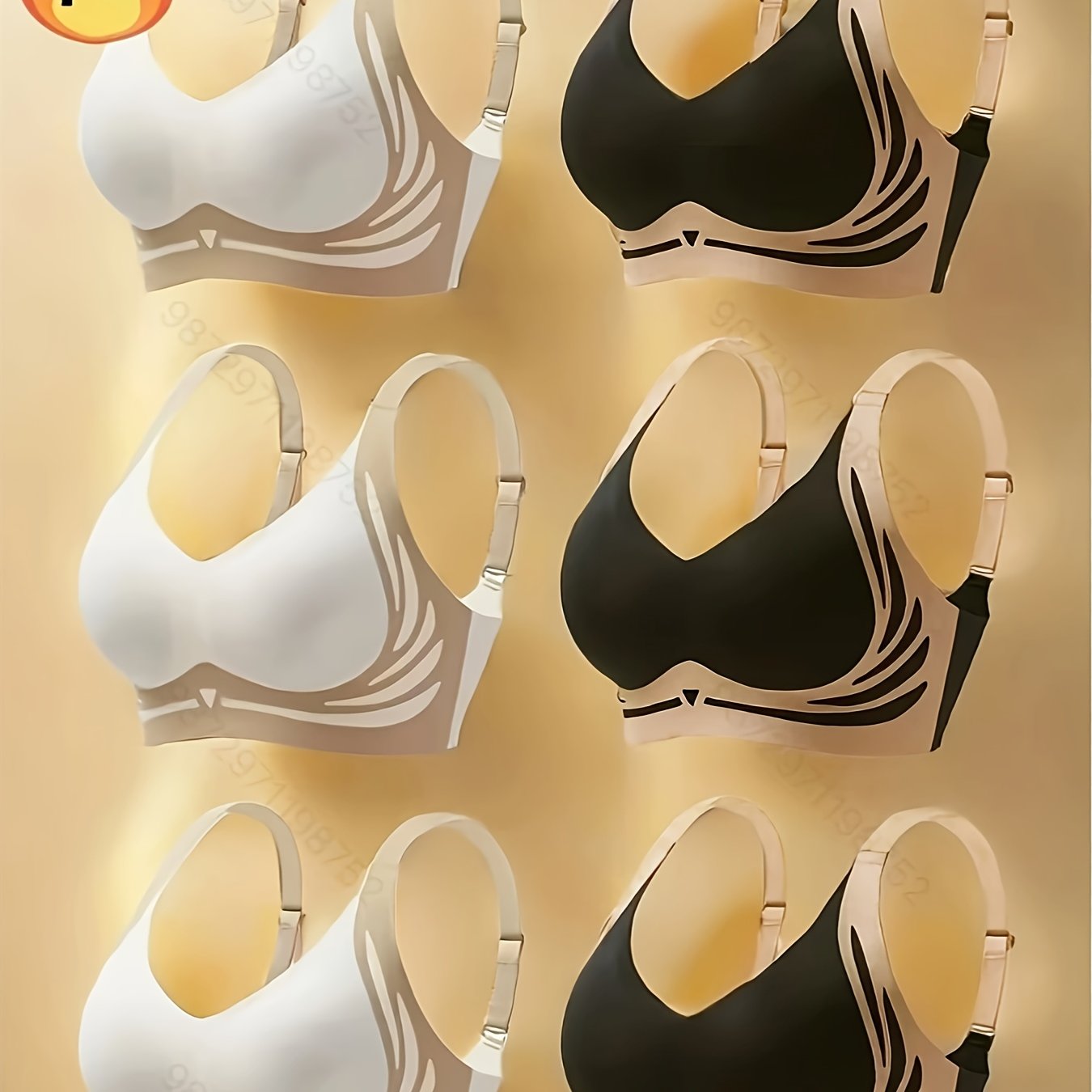 Women's Seamless High-Support Sports Bras with Removable Pads for Yoga