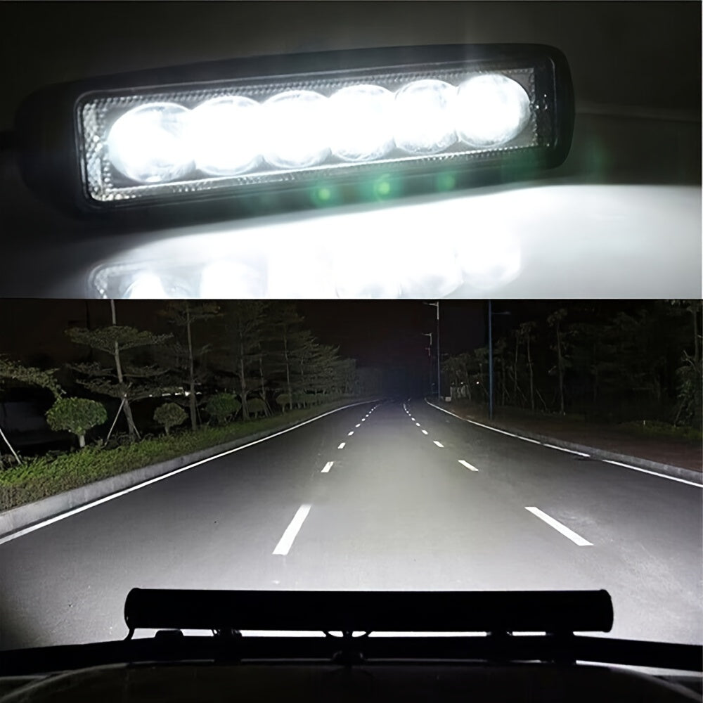 Luces LED universales para coche 1/2 piezas, súper brillantes, cubierta negra, fuera de carretera, SUV, camión