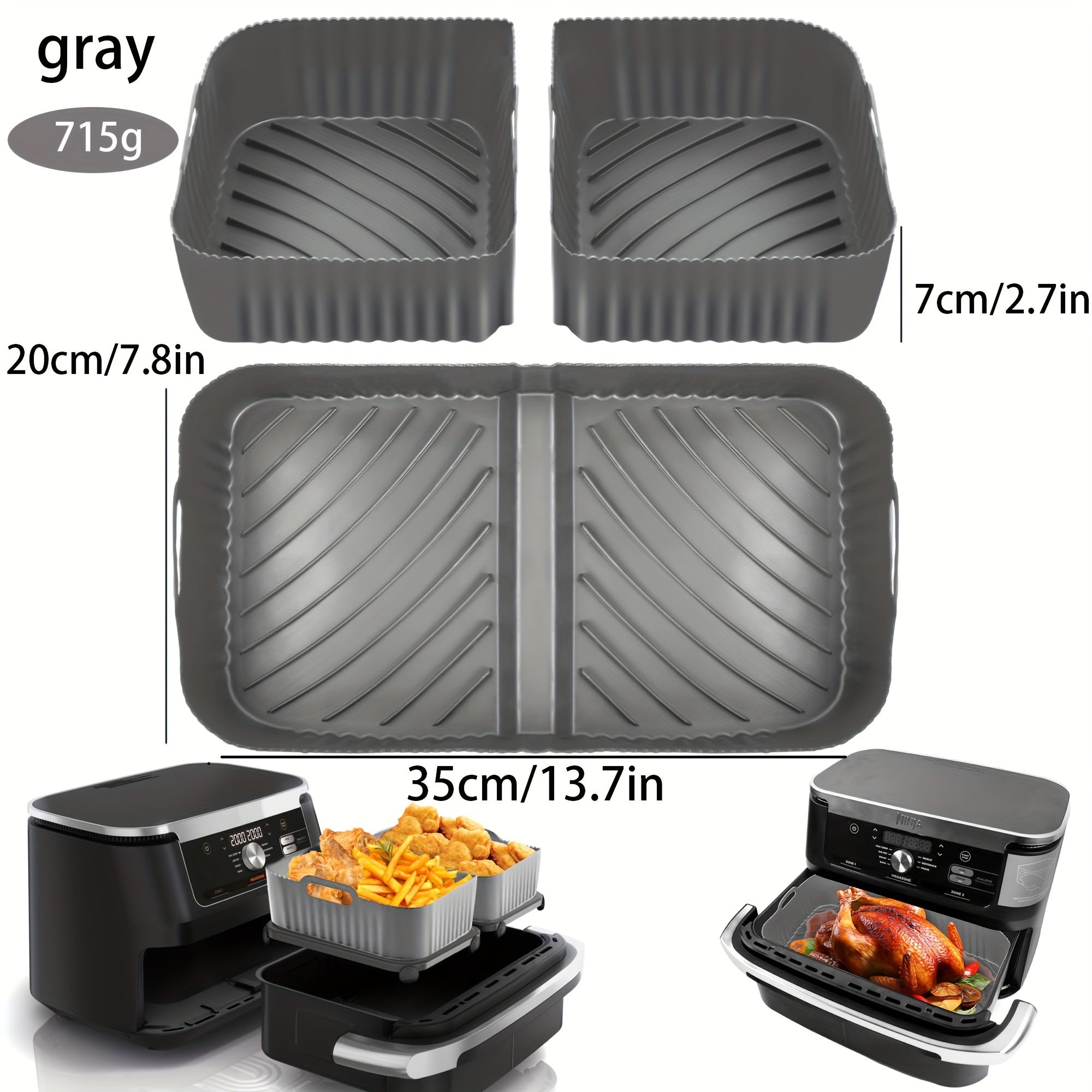 Набор силиконовых подложек для аэрогриля Ninja Flexi Drawer AF500UK 10.4L и 5.2L