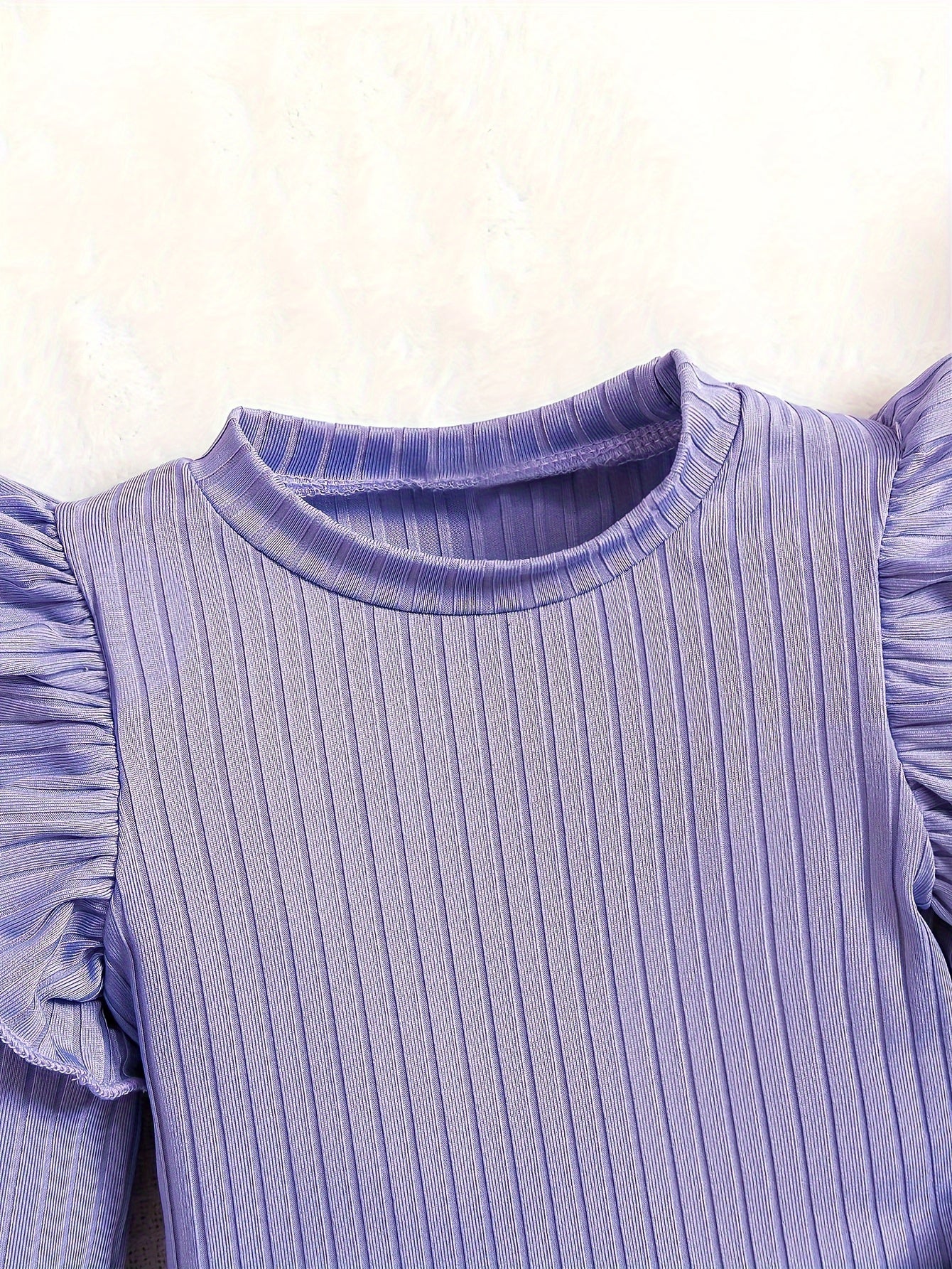 Qizlar uchun bolalar kiyimlari to'plami, uzun qo'lqopli Petal Pink chiziqli kofta va shimlar, kuzgi tashqi faoliyatlar uchun