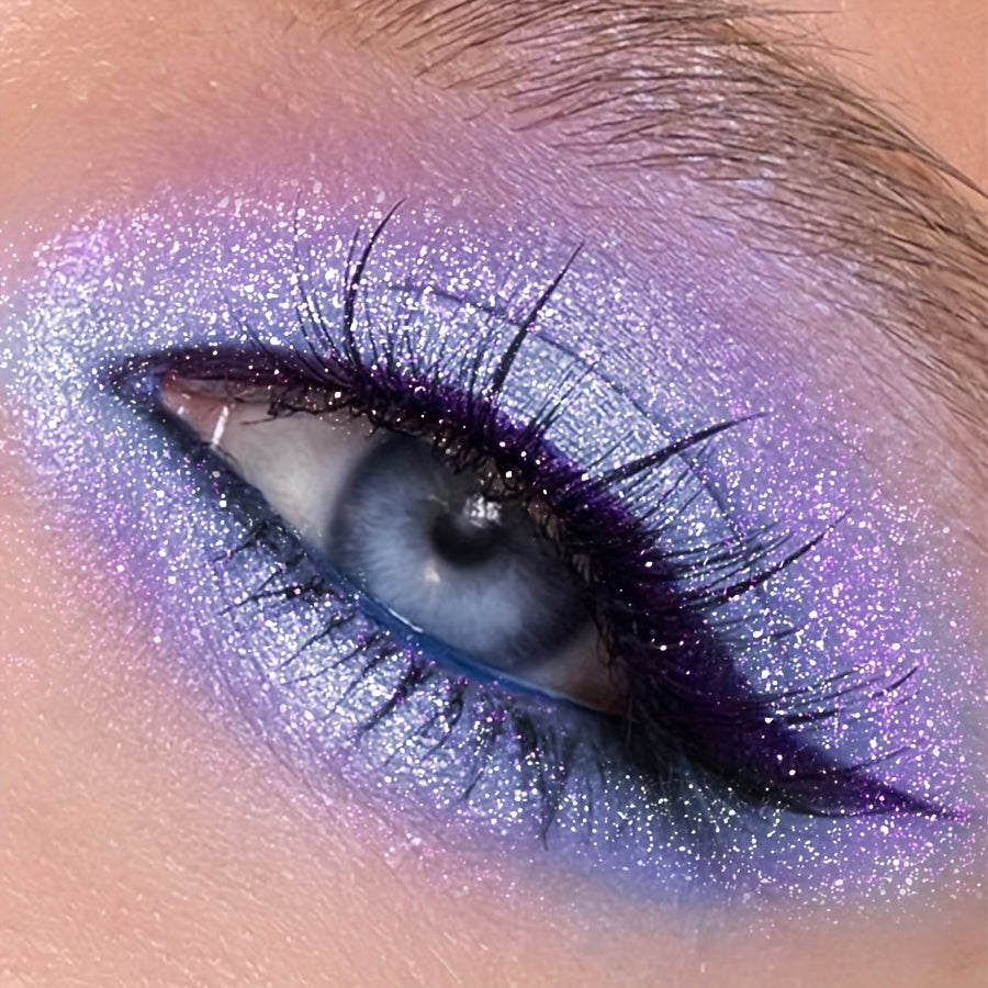 Lápiz de sombra de ojos con purpurina para mujer, a prueba de agua, rosa y púrpura, de un solo tono, con brillo
