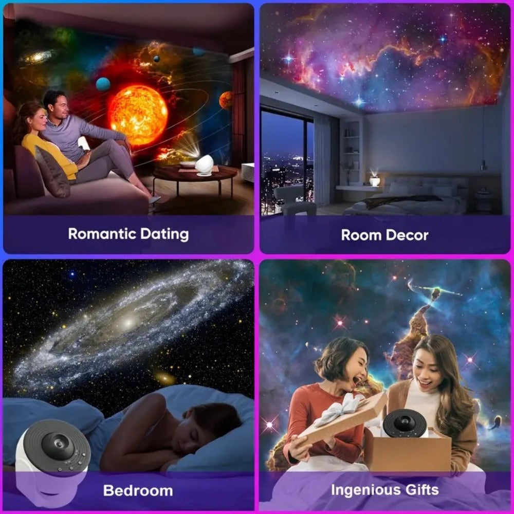 Proyector 4K HD Earth con temas espaciales y audio inalámbrico para uso doméstico