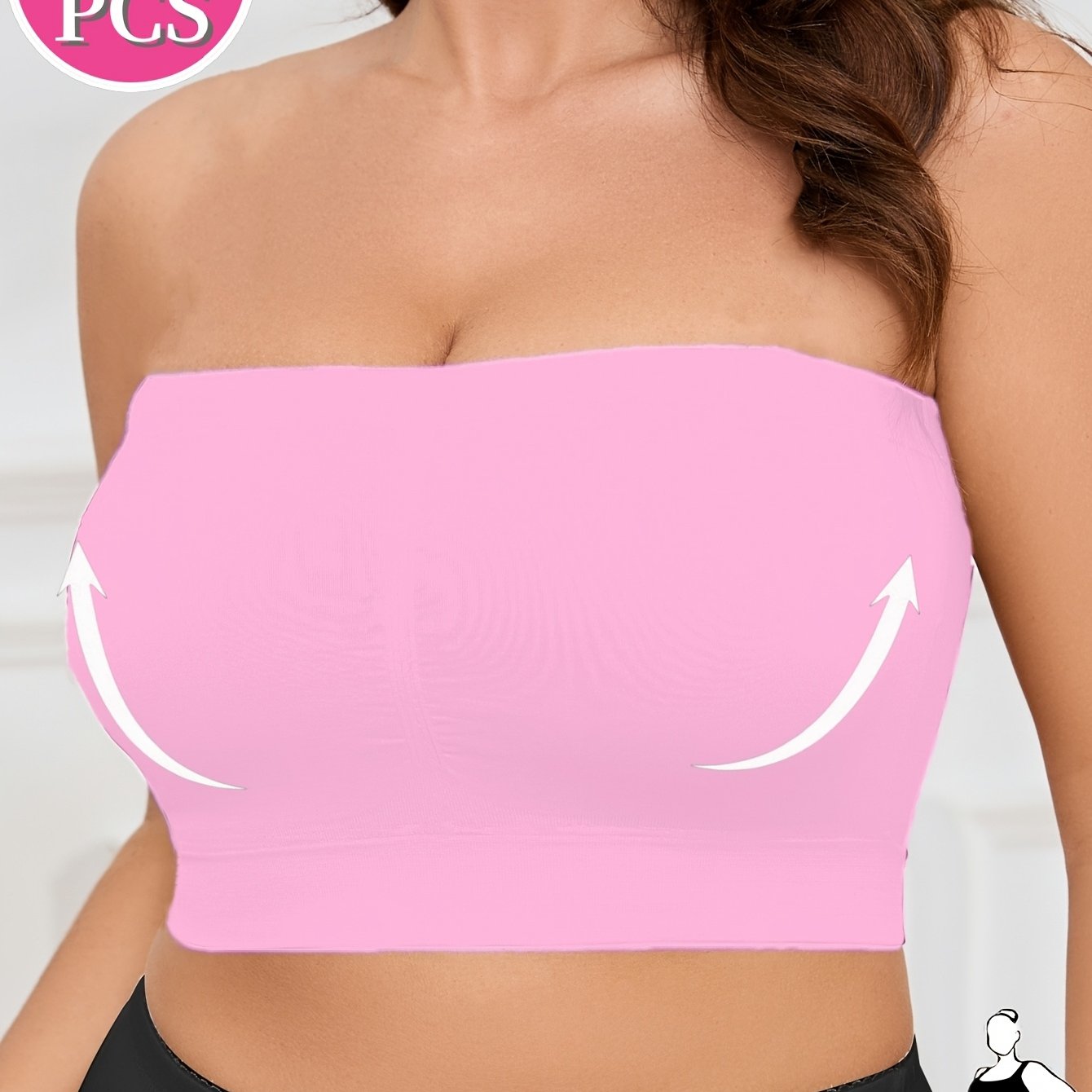 Women's Plus Size Seamless Sports Bra Breathable Ruched Yoga Fitness