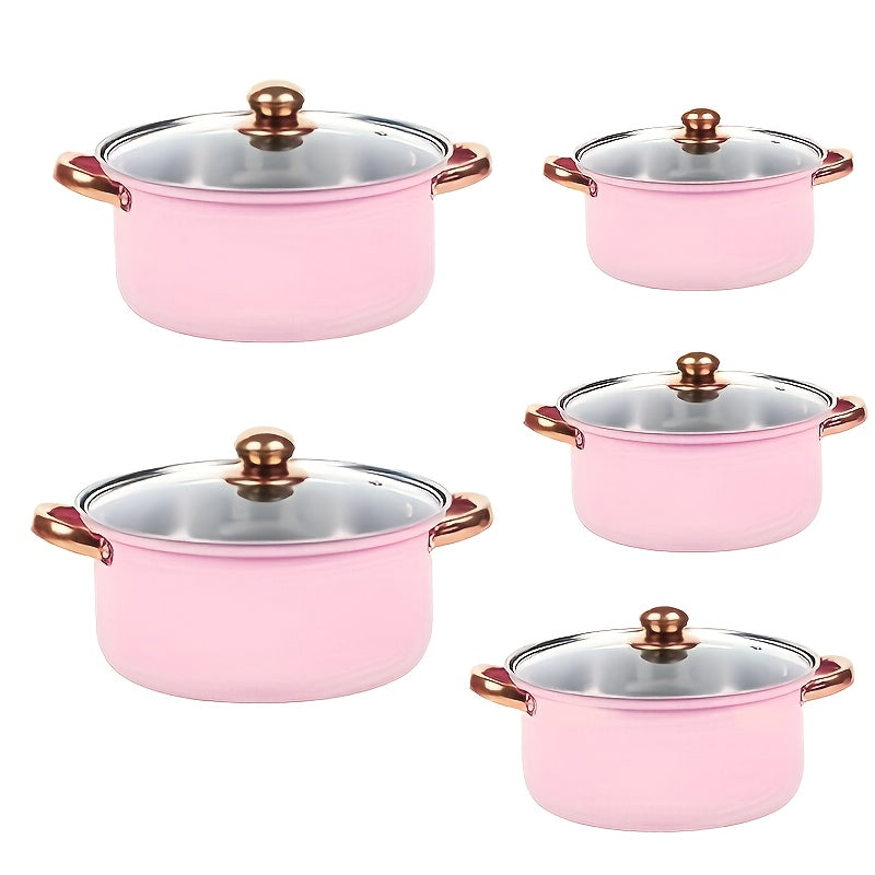 Ikkita tutqichli va shaffof shisha qopqoq bilan mustahkam zanglamas po'latdan yasalgan sho'rva qozoni - ochiq havoda lagerda, induktsion plitalarda ideal, qaynatmalar va jo'xori tayyorlash uchun mukammal, o'ylangan Rojdestvo va Thanksgiving sovg'asi.