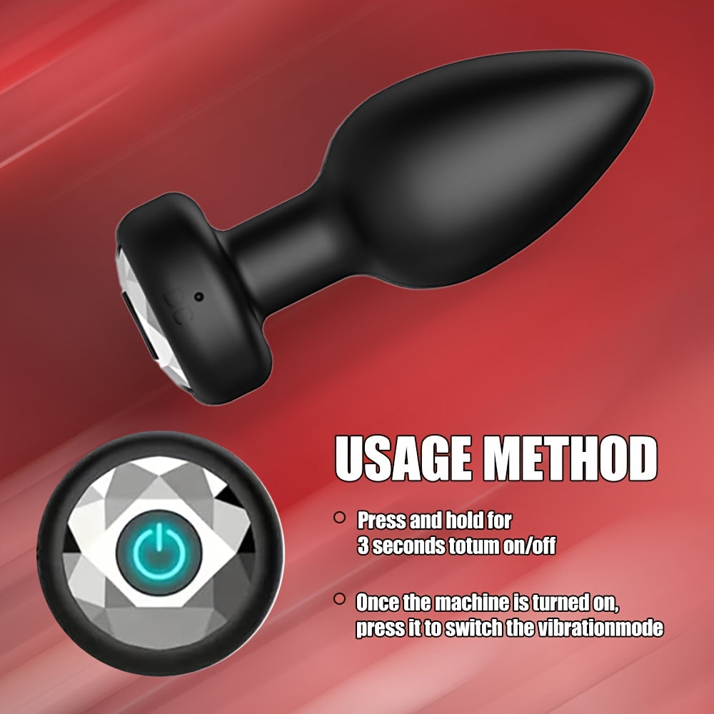 Adult Male Female Vibrational Penis Butt Plug Remote Rechargeable