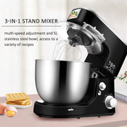 1000W Tilt-Head Electric Stand Mixer with Bowl Dough Hook Whisk Beater for Baking