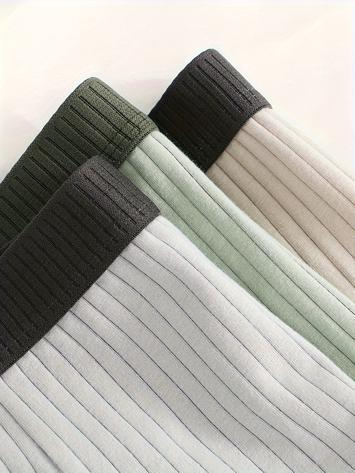 Men's Cotton Underwear 4 Pack Solid Color Shortie Comfortable Breathable