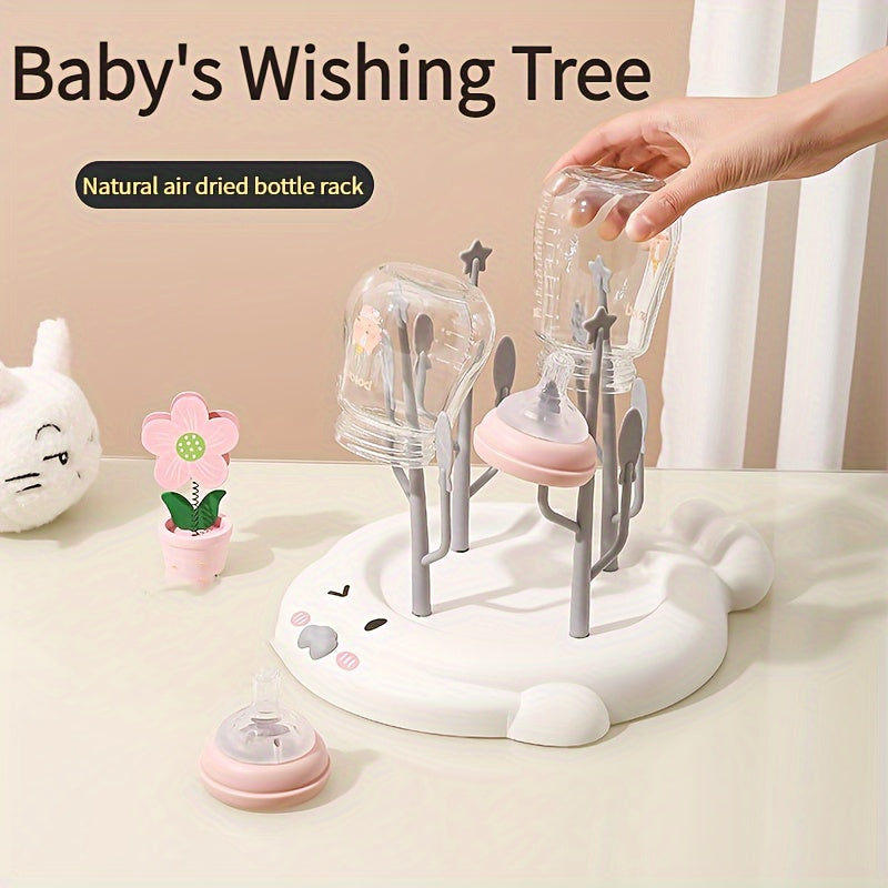 Seal-Shaped Bottle Drying Rack Ocean Animal Design PP Kitchen Organizer for Ages 14+