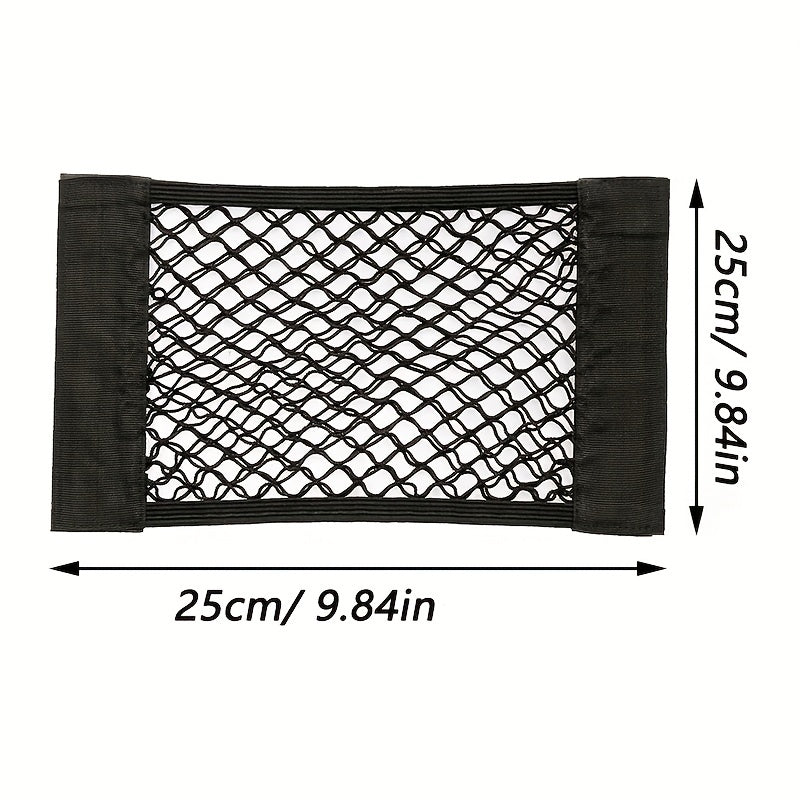 Universal Car Seat Back Organizer Mesh Storage Bag Black Elastic Net Easy to Clean