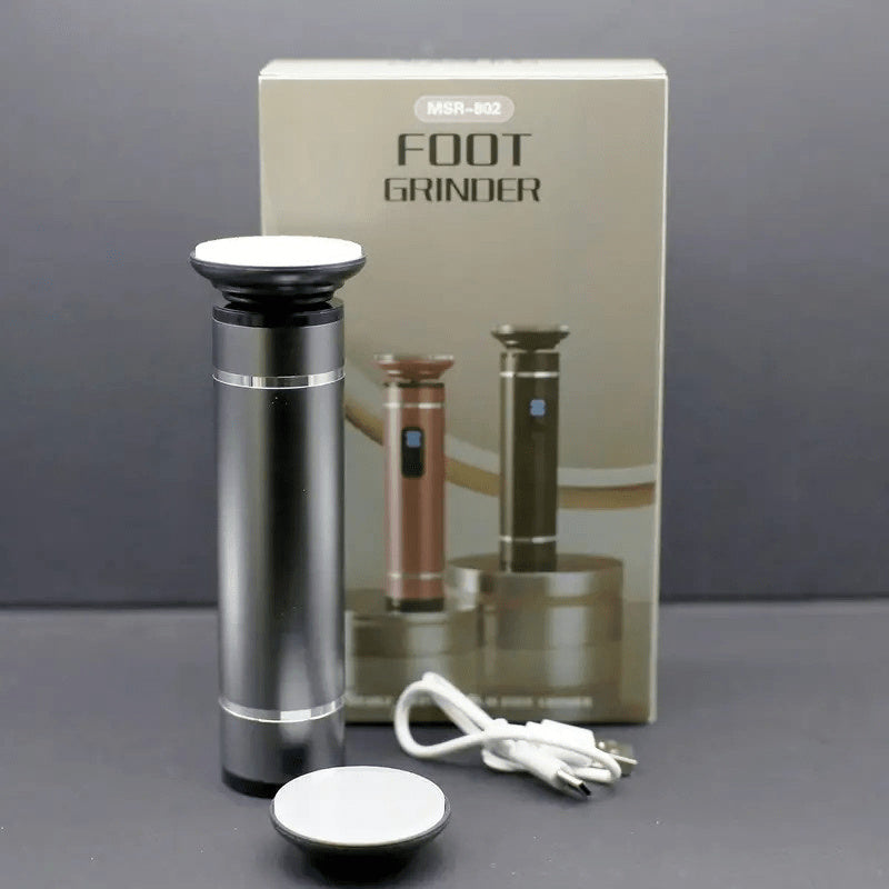 Cabezal de pulidor eléctrico recargable para pies con pantalla LCD, carga USB, color rosa y negro