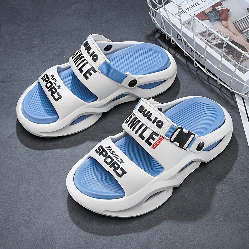 Men's Summer Slides with Thick Soles Breathable EVA Indoor Outdoor Water Park