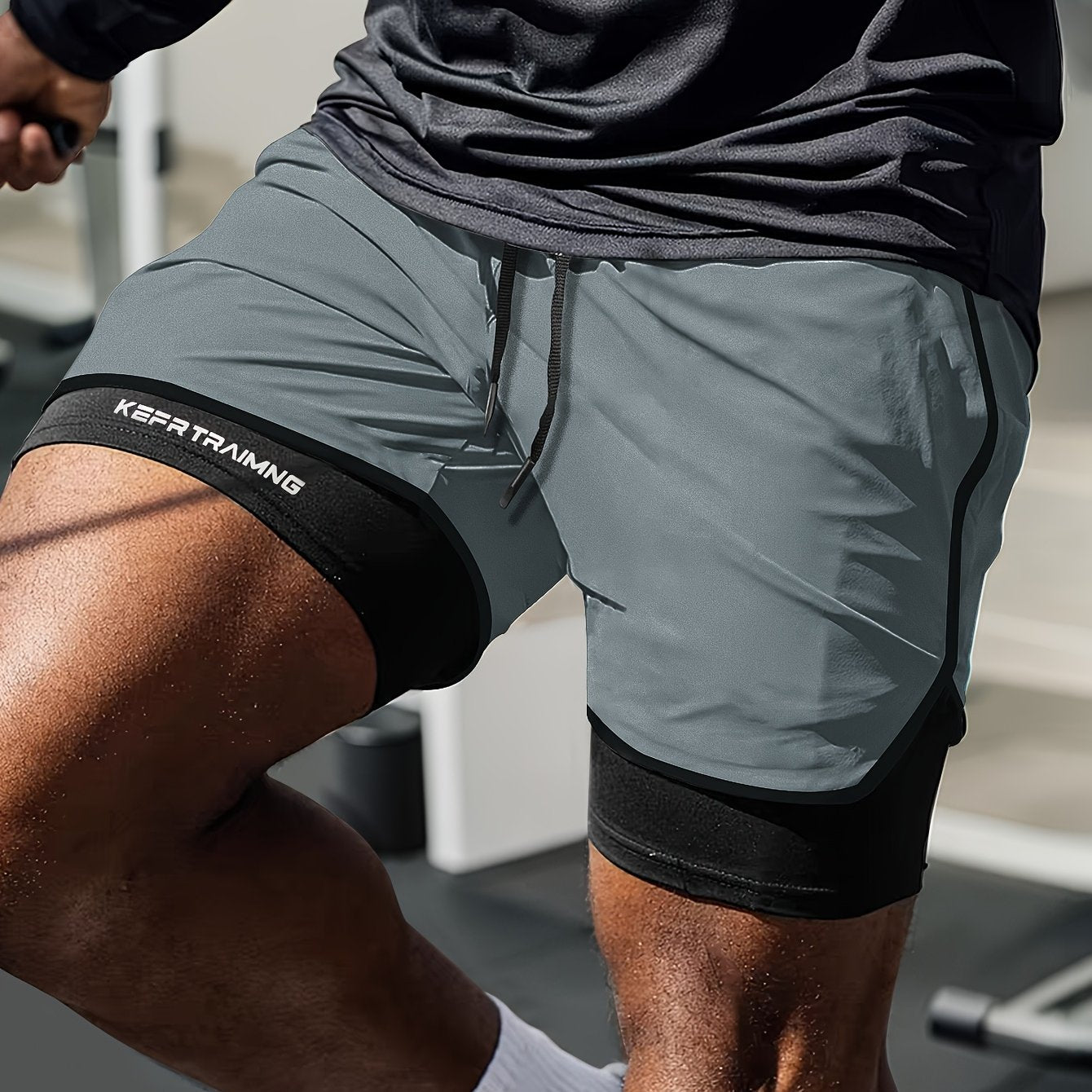 Pantalones cortos deportivos de verano para hombre azul marino, negro y blanco, de secado rápido, poliéster y elastano, para correr y entrenar en pista