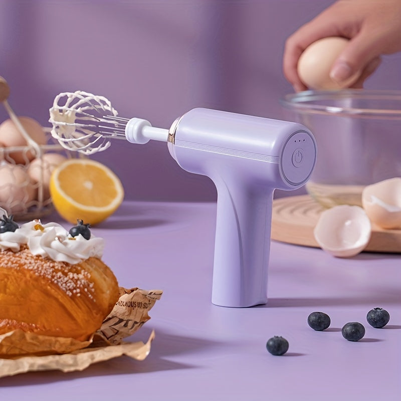 Electric Hand Mixer Rechargeable Egg Beater for Coffee Baking Cream Whisk