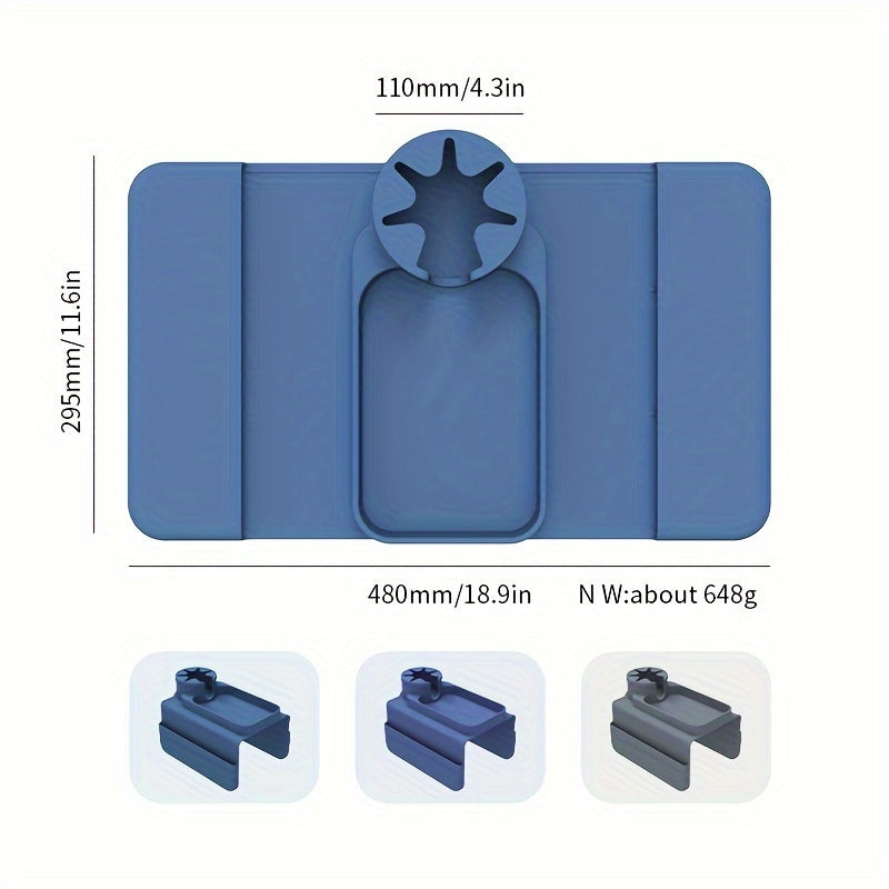 Foldable Sofa Armrest Organizer Tray for Coffee, Remote, Tablet Storage