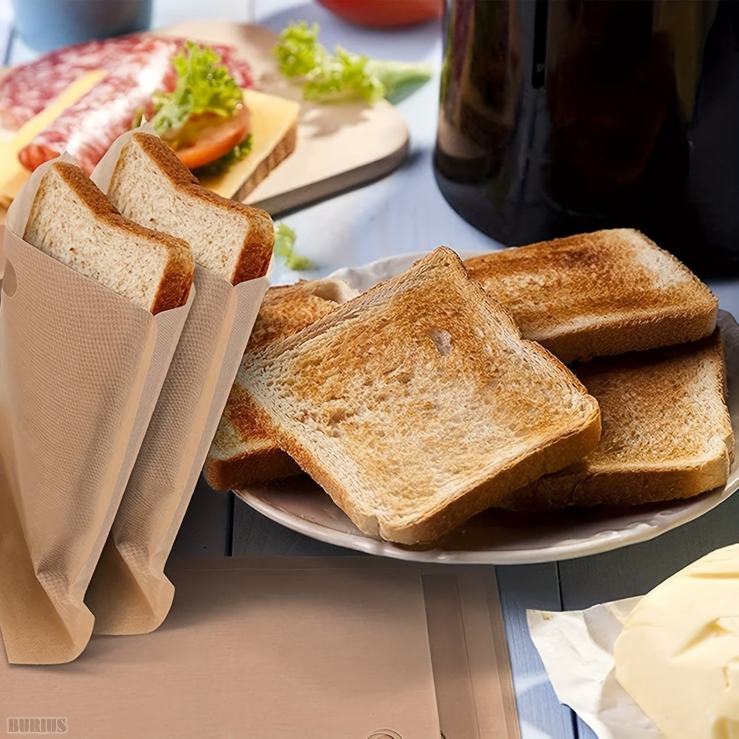 Bolsas reutilizables antiadherentes para tostadas 16x16.5 cm para sándwiches de queso a la parrilla, pizza, paninis