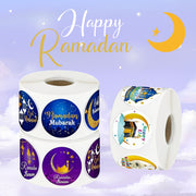 Ramadan Kareem Stickers Set 500 Pieces Mosque Lantern Star Gift Wrapping Decoration