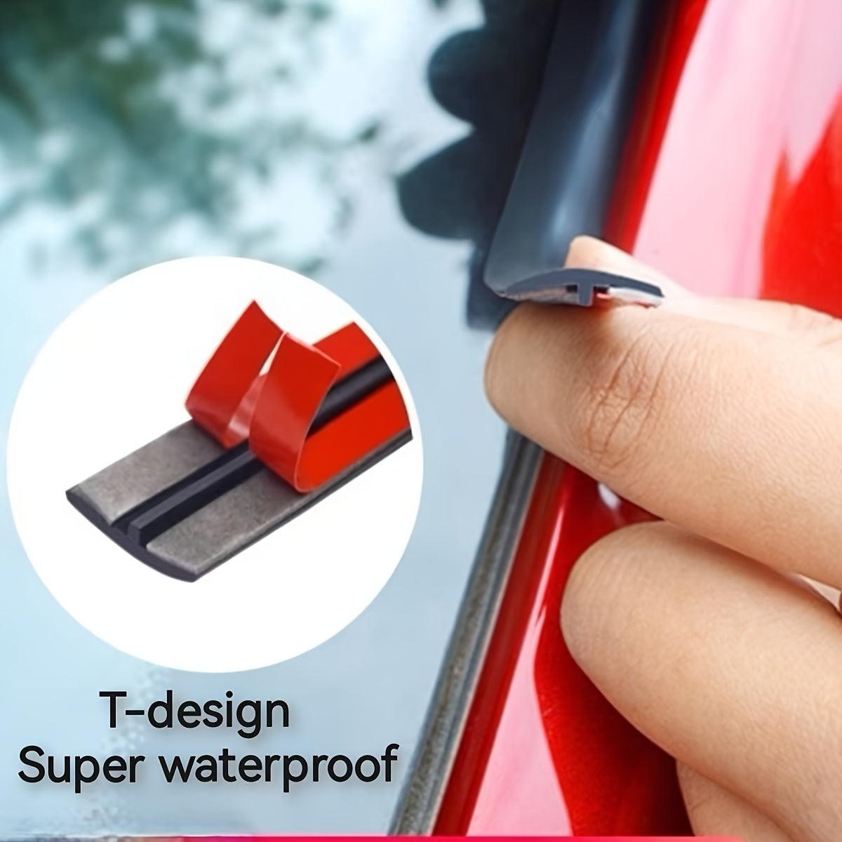 Universal Rubber T-Type Car Sunroof and Windshield Seal Strip Waterproof Dustproof Noise Reduction