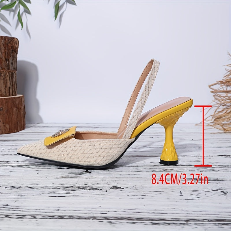 Women Sparkling Rhinestone Bow Pointed-Toe Stiletto Heels for Parties