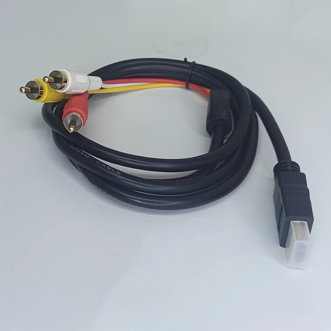 Кабель 1080P HDTV к RCA 152,4 см, мужской к 3RCA, видеовход/аудио, AV-адаптер для ТВ/DVD