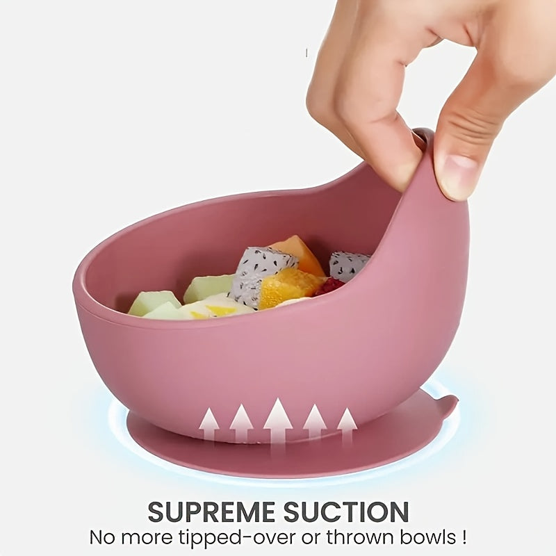 "Silikon Bolalar Idishlari To'plami, Suyuq, Qoshqich va Tava - BPA dan Ozod Qilingan Idishlar Bolalar, Bolalar va Kichiklar Uchun - Birinchi Bosqichda Bolalar O'z-o'zini Oziqlantirish va O'z-o'zini Oziqlantirish Uchun Ideal"