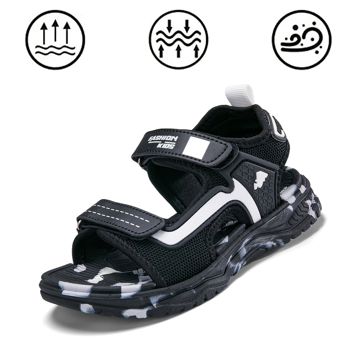 Boys Summer Beach Sandals Quick-Dry Breathable EVA Sole Casual Outdoor Shoes
