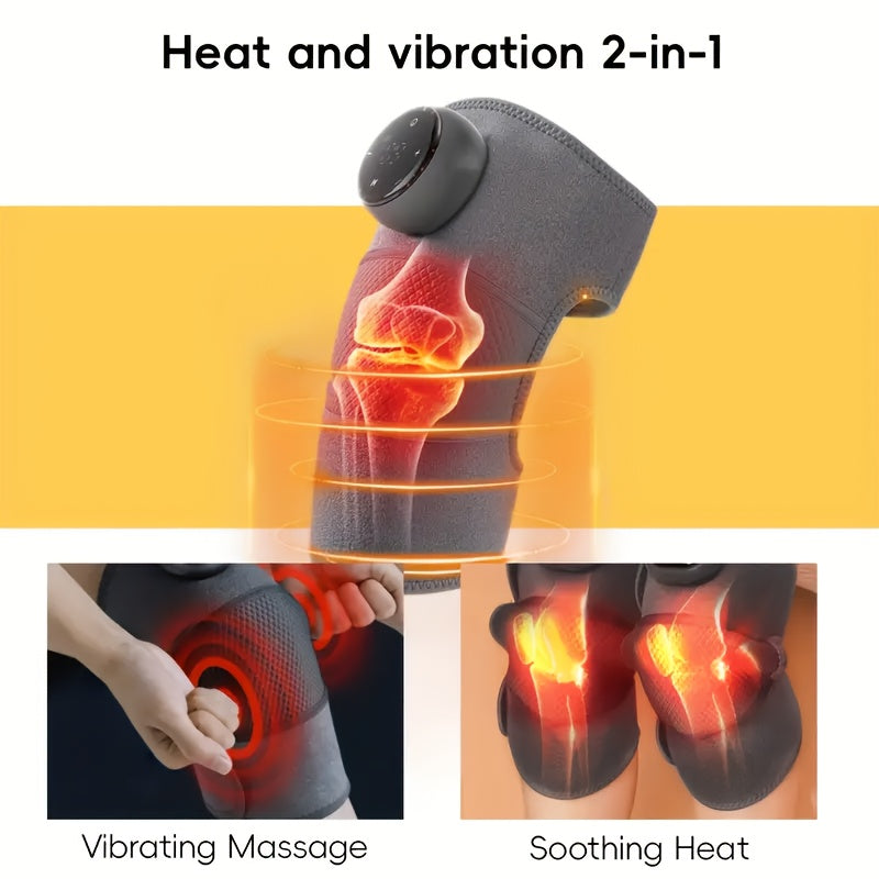 Rechargeable USB Knee and Leg Massager with Heat and Vibration for Whole Body