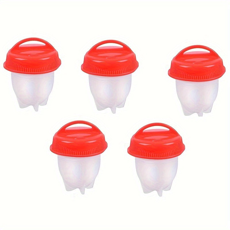 Набор силиконовых форм для яиц в количестве 2/5/10 штук, антипригарные, термостойкие паровые чашки для варки яиц, безопасные для продуктов для кухонь в автодомах.