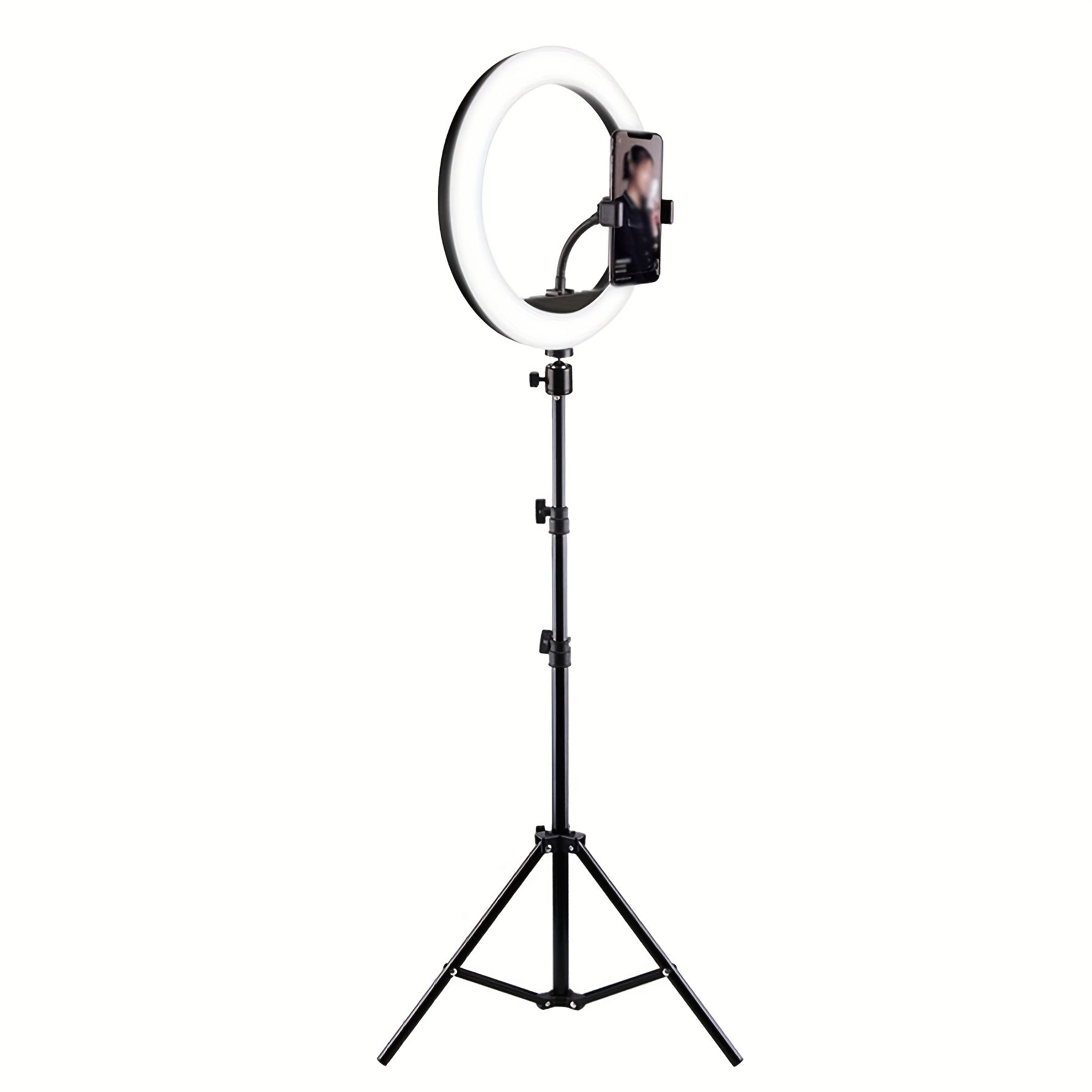 20.32cm Selfie Ring Light with 120.09cm Flexible Tripod Stand for Makeup and Video