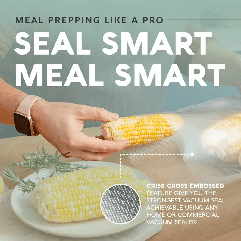 100pcs Food Storage Vacuum Sealing Bags Reusable Airtight Organizer