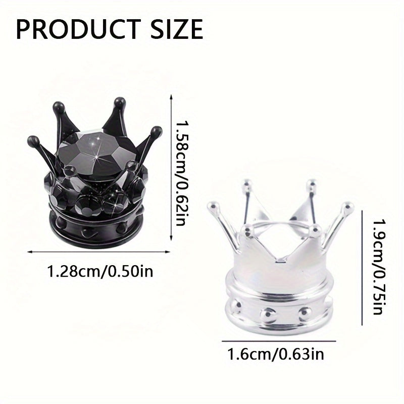 4 Pack Tire Valve Caps Durable Plastic Dust Covers for Cars and Motorcycles