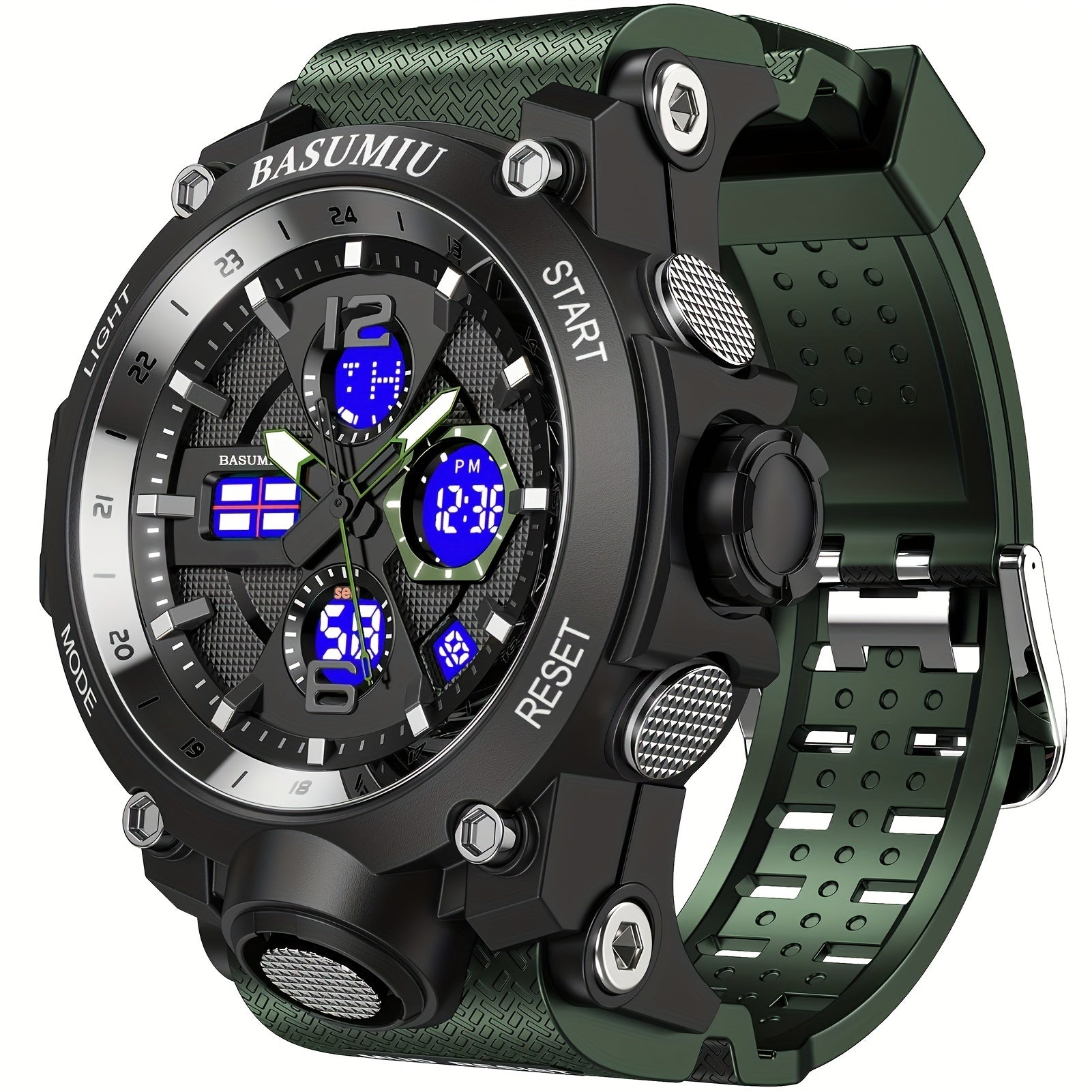 Men's Digital Sports Smartwatch with Heart Rate Monitor and Fitness Tracking