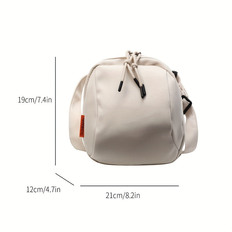 Women's Nylon Crossbody Bag Casual Solid Color with Front Zipper Pocket for Work and Daily Use