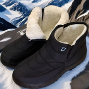 Plus Size Fleece-Lined Winter Boots Thick Plush Warm Outdoor Shoes
