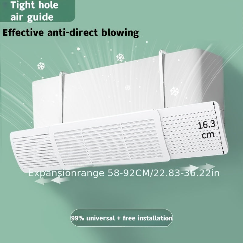 1 dona Havo Konditsioneri Old Shisha Havo Oqimi Bafli, Qoplashni Cheklash va To'g'ridan-to'g'ri Puflashdan Himoya qilish uchun, Devorga O'rnatiladigan Umumiy Havo Yo'naltiruvchi Qattiq Plita, Umumiy Havo Konditsioneri Aksessuarlar.