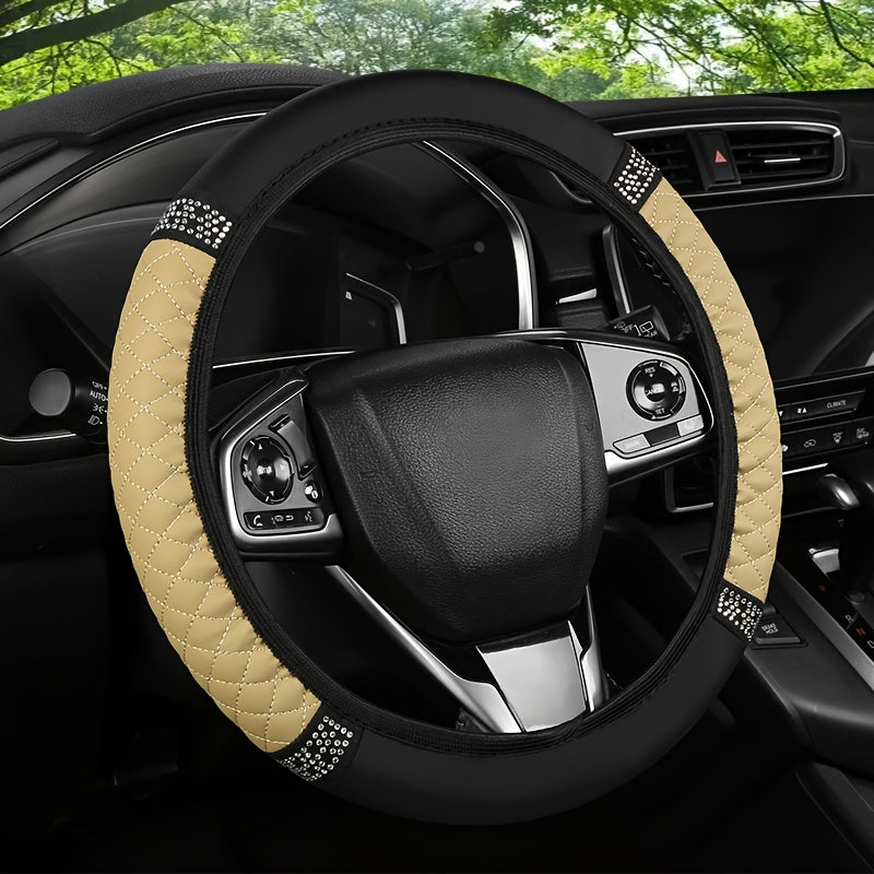 Uniseks faux charm qoʻlqopli oʻrindiq bilan 3D olmosli bezaklar bilan