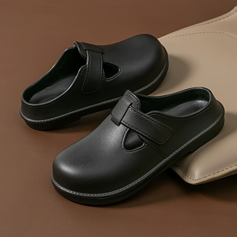 Women's Minimalist One-Hole Slide Shoes Casual Lightweight Comfortable Black