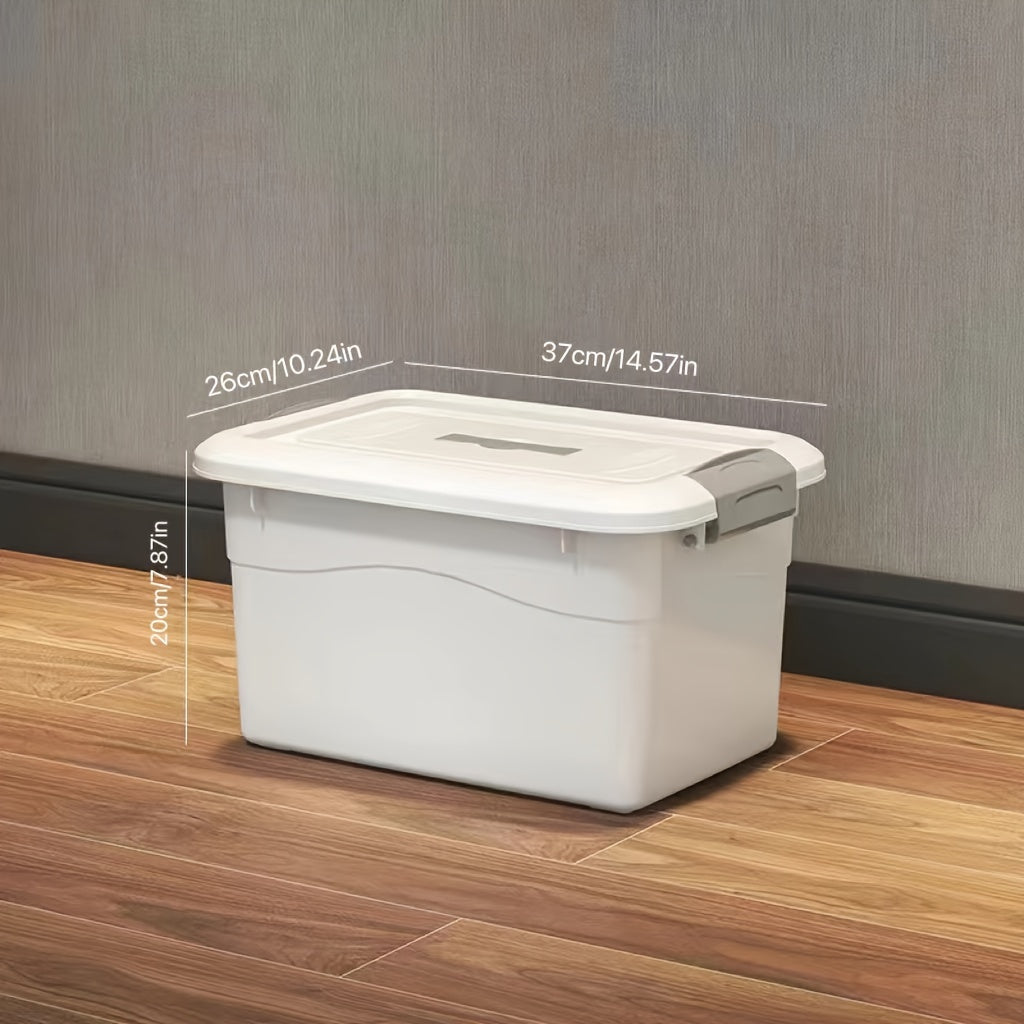 Square Plastic Storage Bins with Lids Waterproof Under-Bed Organizer for Home Car and Office