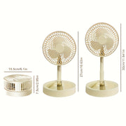Foldable USB Desktop Fan with Silent Strong Wind Portable Office Home Use