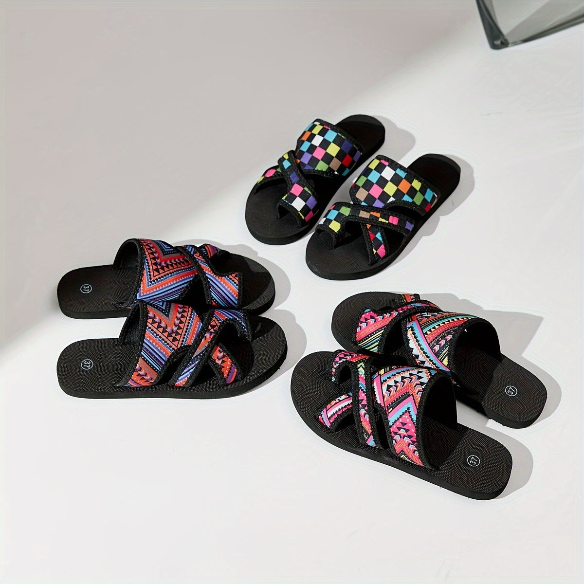 Women's Mesh Slip-On Sandals with Non-Slip Rubber Sole and Flat Heel