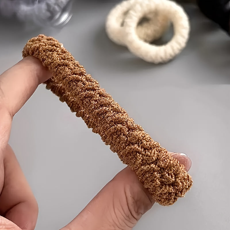 12 qalin elastik ponytail soch halqasi ayollar uchun yuqori ponytail'lar uchun aralash ranglar