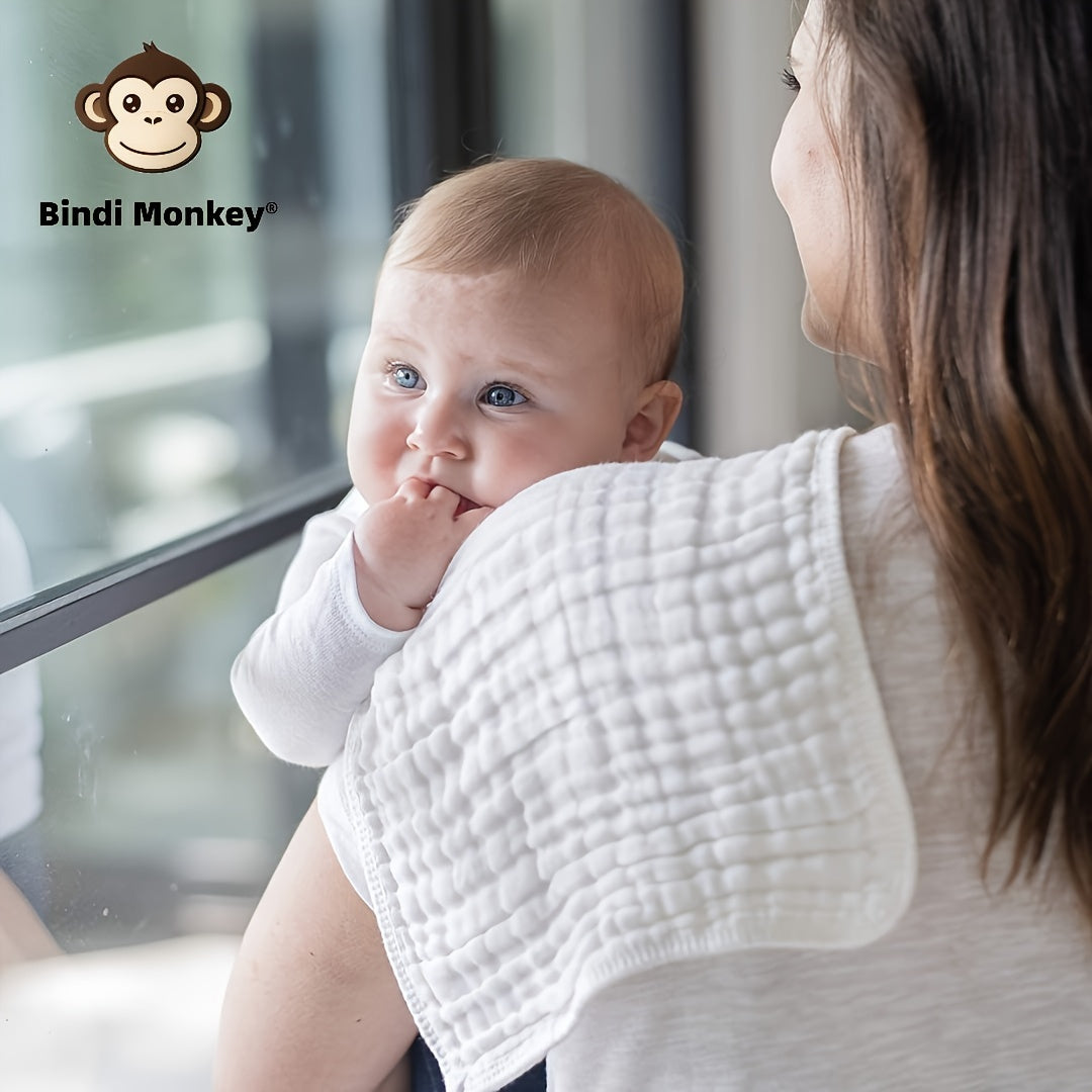 Set of 3 and 5 Muslin Burp Cloths and Bibs Soft Absorbent Washcloths and Bath Towels