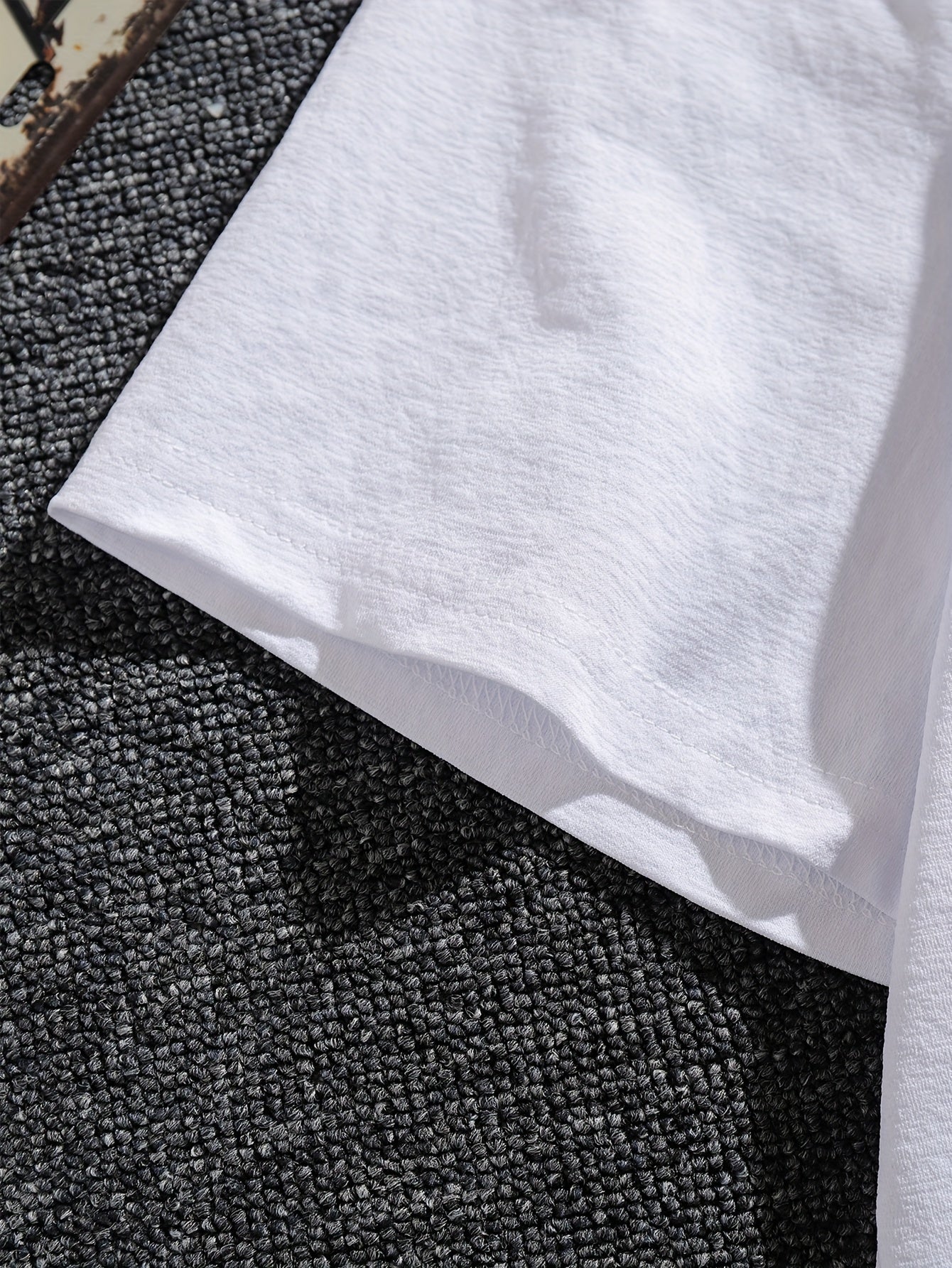 Мужская летняя футболка с алфавитным узором, круглый вырез, хлопок-полиэстер, обычный крой, увеличенный размер