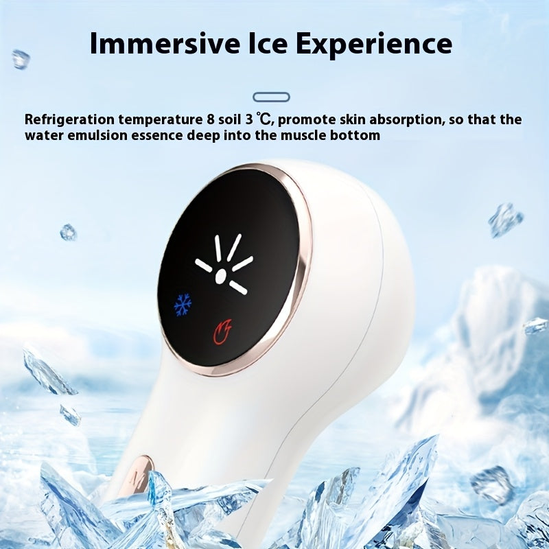 Facial Massager with Hot Cold Therapy Rechargeable Handheld Skincare Device for Anti-Aging and Skin Rejuvenation