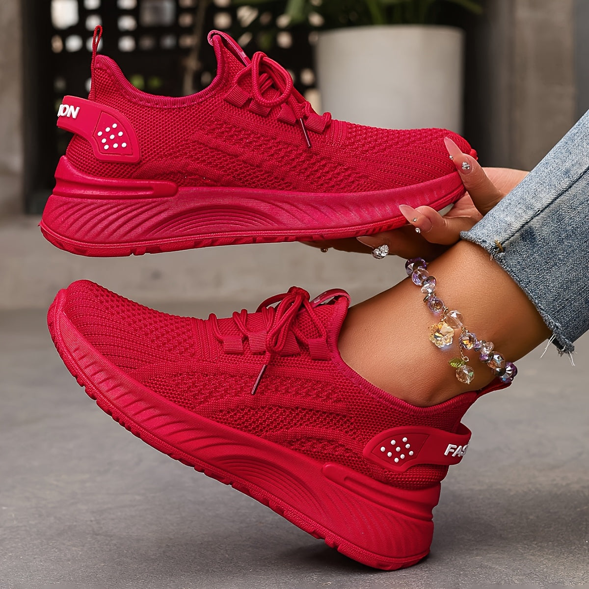 Women Breathable Knit Sneakers Lightweight Casual Walking Shoes in Multiple Colors