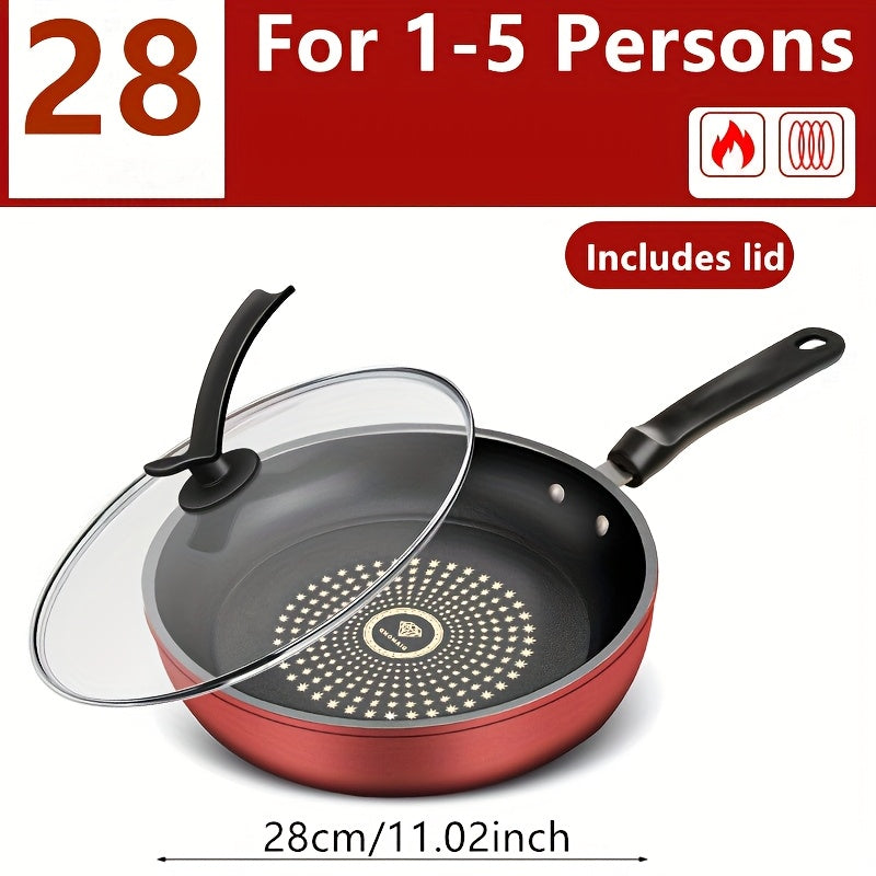 Heavy-Duty Cast Iron Skillet Set with Lids for Cooking at Home RV Outdoors 3 Sizes