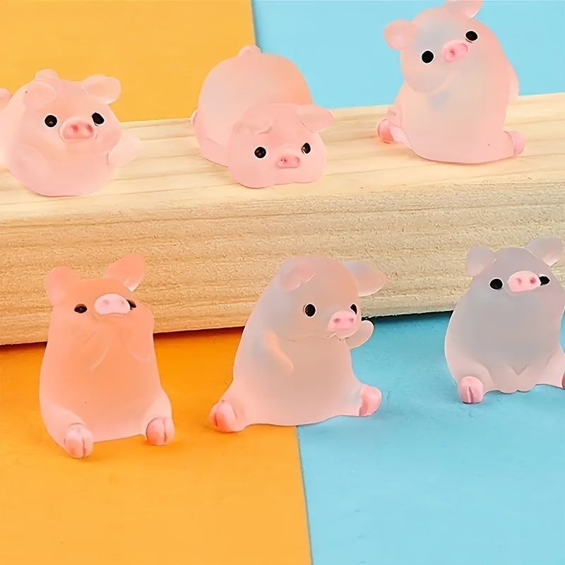 Bog'ingizga ushbu 6 ta mini qatron cho'chqa landshaft ornamentlari bilan bir oz sehr qo'shing.