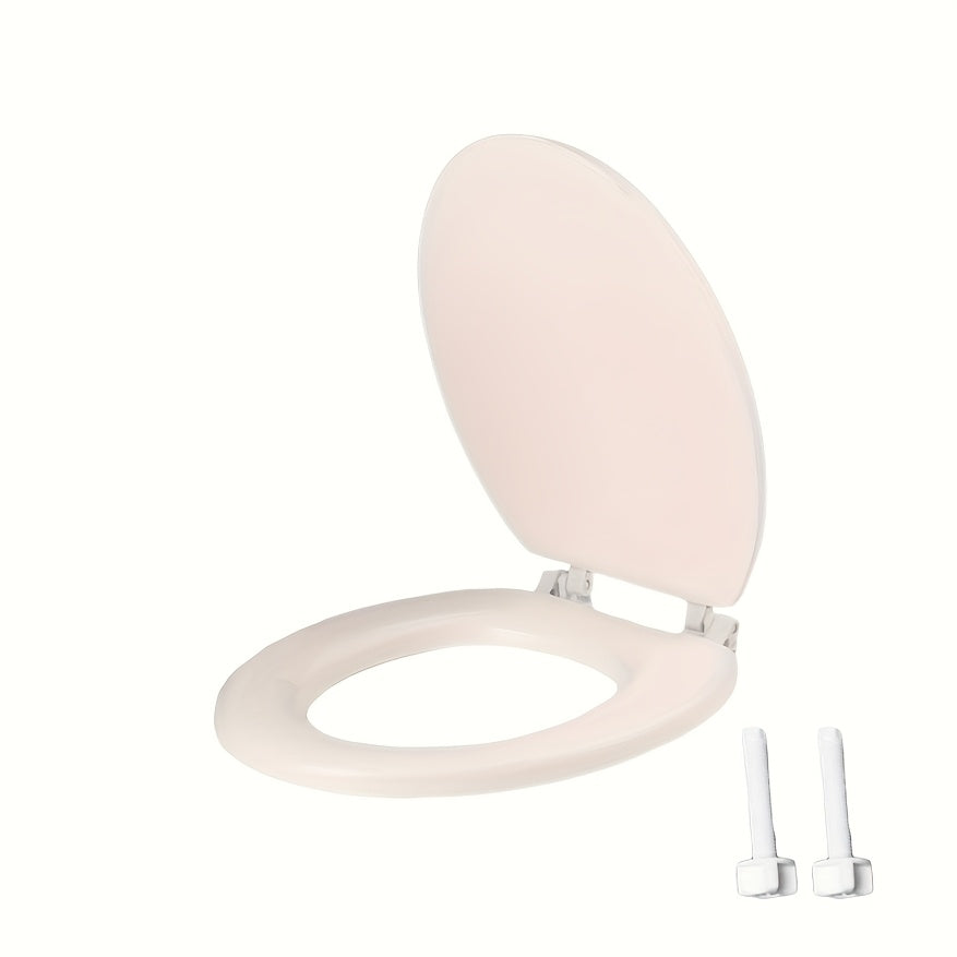 Durable Plastic Toilet Seat Cover with Quick Release Anti-Slip Easy to Clean for Standard Toilets