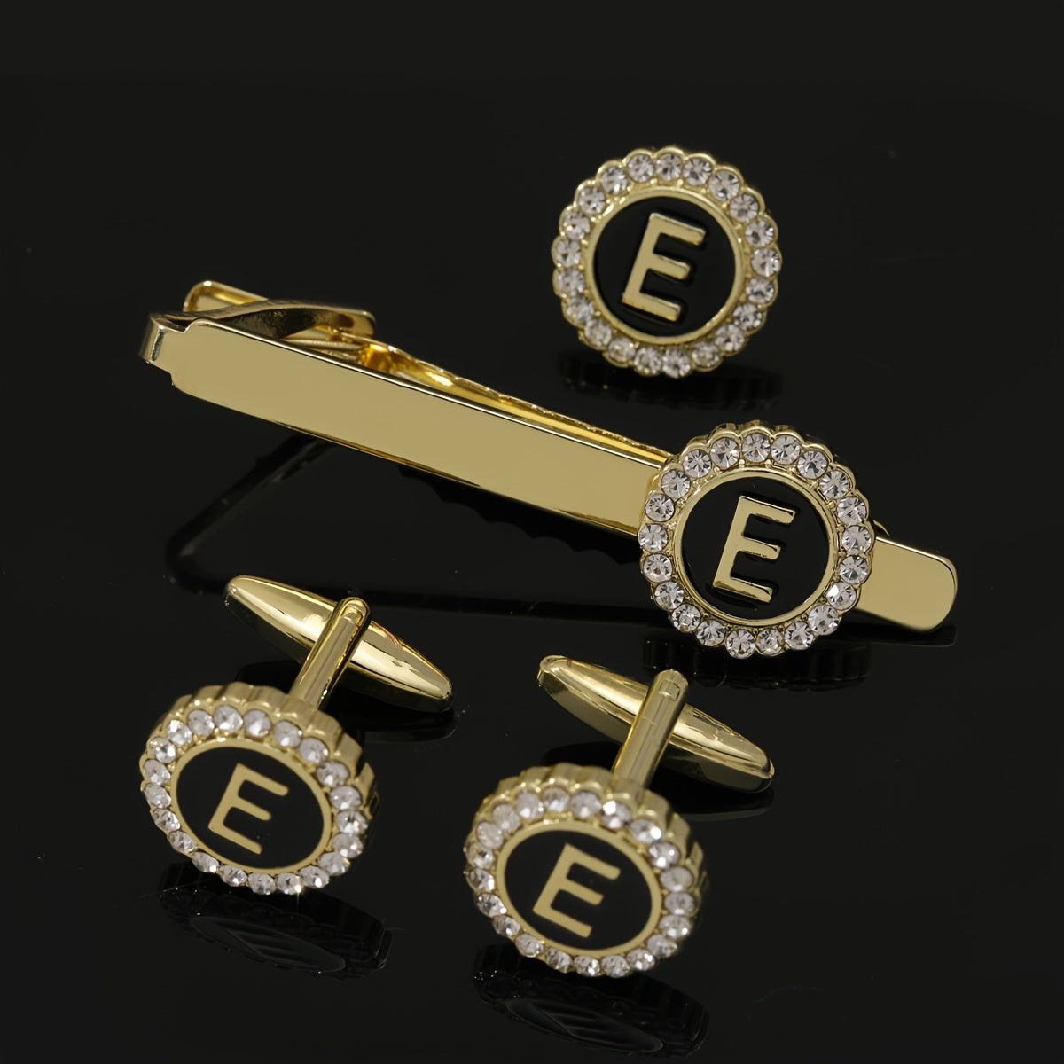Men's All-Inclusive Accessory Set with Tie Clips Cufflinks Brooches Limited Edition