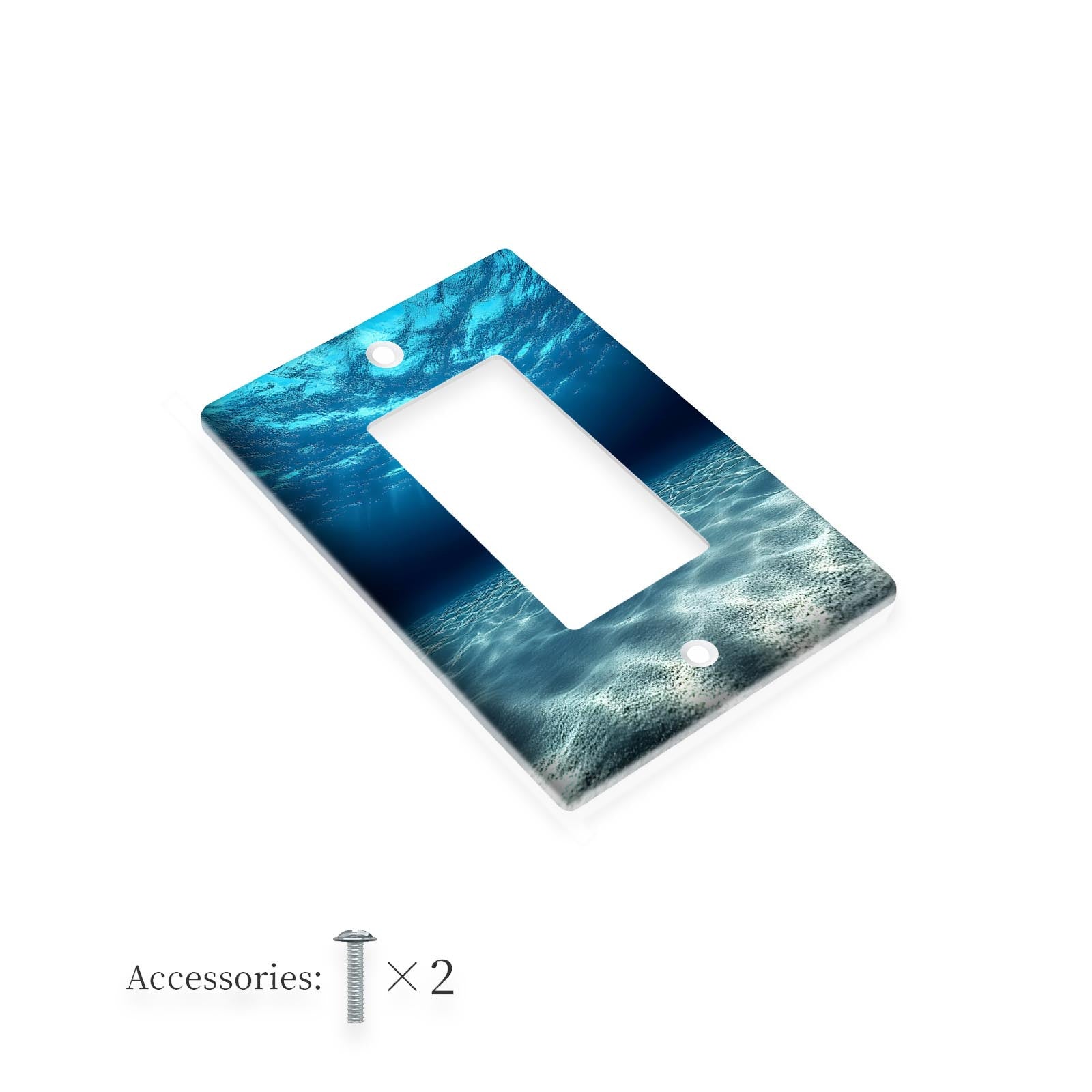 Ocean Themed Wall Plate with Blue Sea Print Unbreakable Polycarbonate